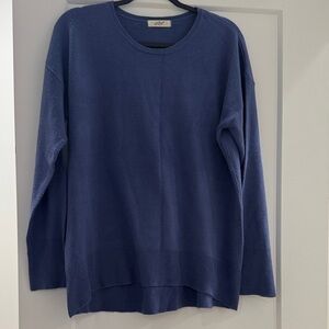 Elegant Blue Crew Neck Sweater
